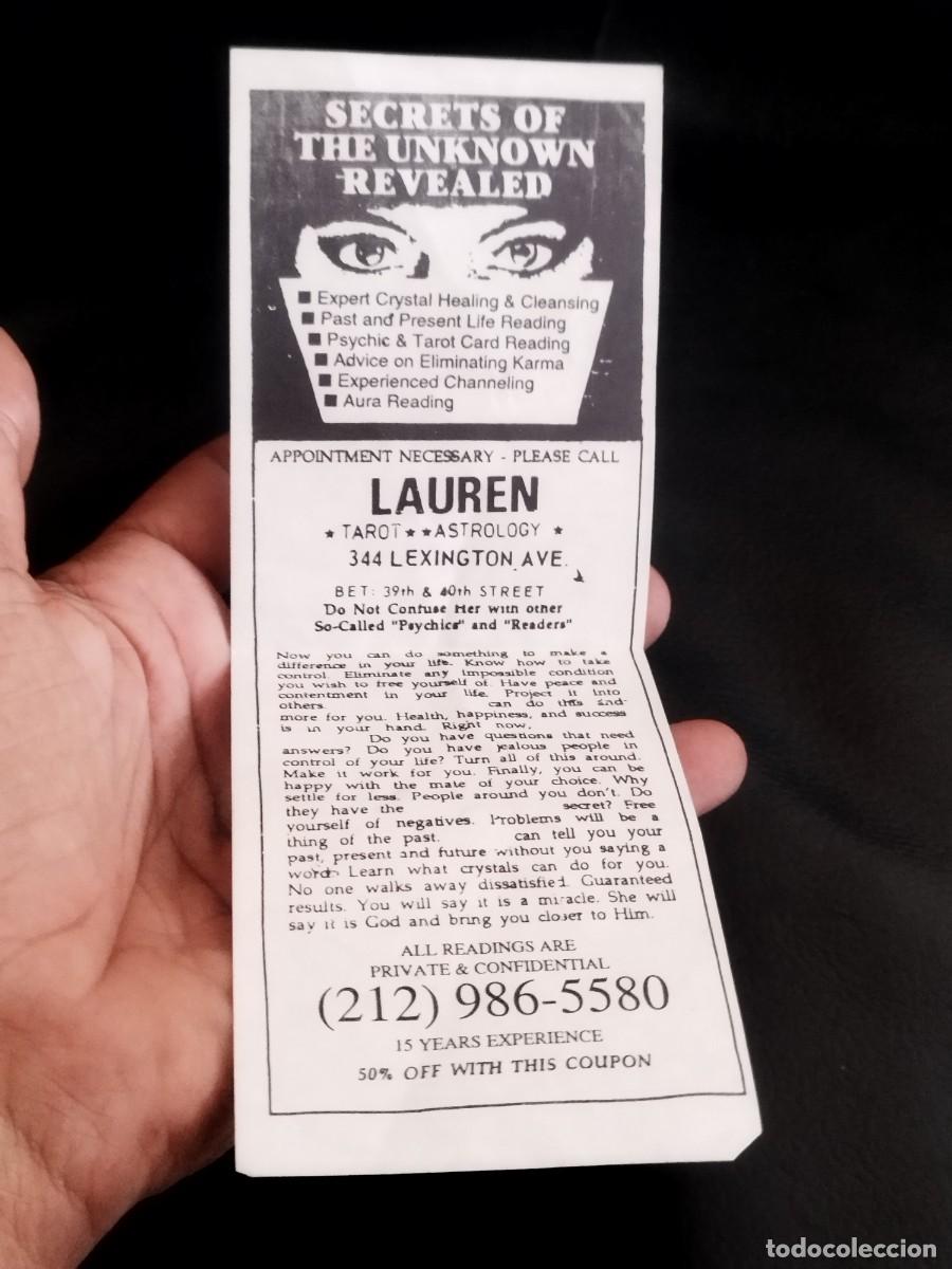 Cat&aacute;logos publicitarios: Publicidad de lectura de tarot, astrolog&iacute;a, curaci&oacute;n con cristales y lecturas de auras. Nueva York.