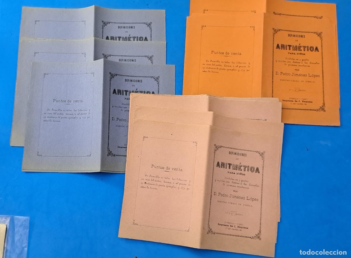 Cat&aacute;logos publicitarios: JUMILLA - PUBLICIDAD DEL LIBRO DEL MAESTRO DE JUMILLA PEDRO JIM&Eacute;NEZ L&Oacute;PEZ - A&Ntilde;O 1901 - LOTE 15 EJEMP