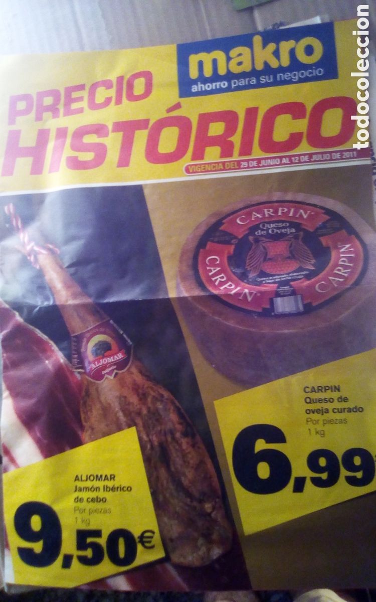 Cat&aacute;logos publicitarios: Folleto publicitario hipermercado Makro. A&ntilde;o 2011. Son 8 p&aacute;ginas.