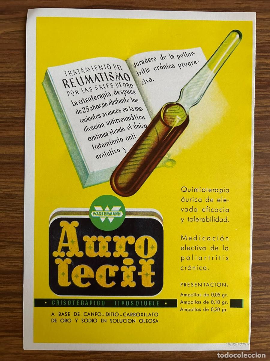Cat&aacute;logos publicitarios: HOJA PUBLICITARIA AUROLECIL - BUTIWAS B - WASSERMANN - A&Ntilde;O 1967
