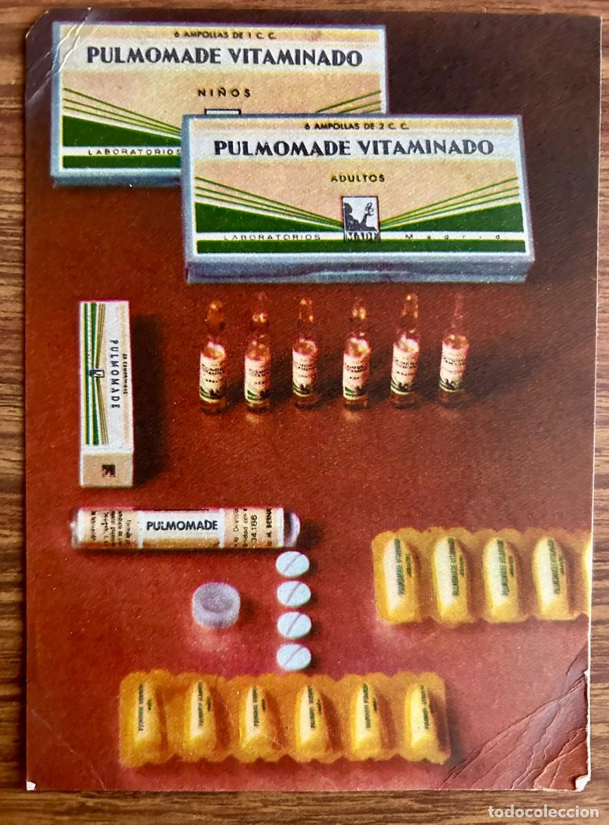 Cat&aacute;logos publicitarios: HOJA PUBLICITARIA DE MEDICAMENTO PULMOMADE DE LABORATORIOS MADE - A&Ntilde;O 1962