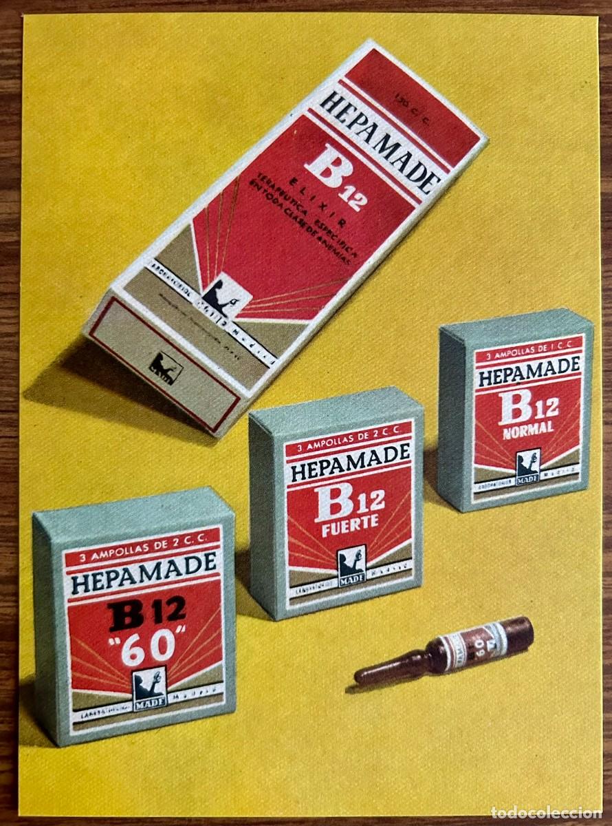 Cat&aacute;logos publicitarios: HOJA PUBLICITARIA DE MEDICAMENTO HEPAMADE DE LABORATORIOS MADE - A&Ntilde;O 1962