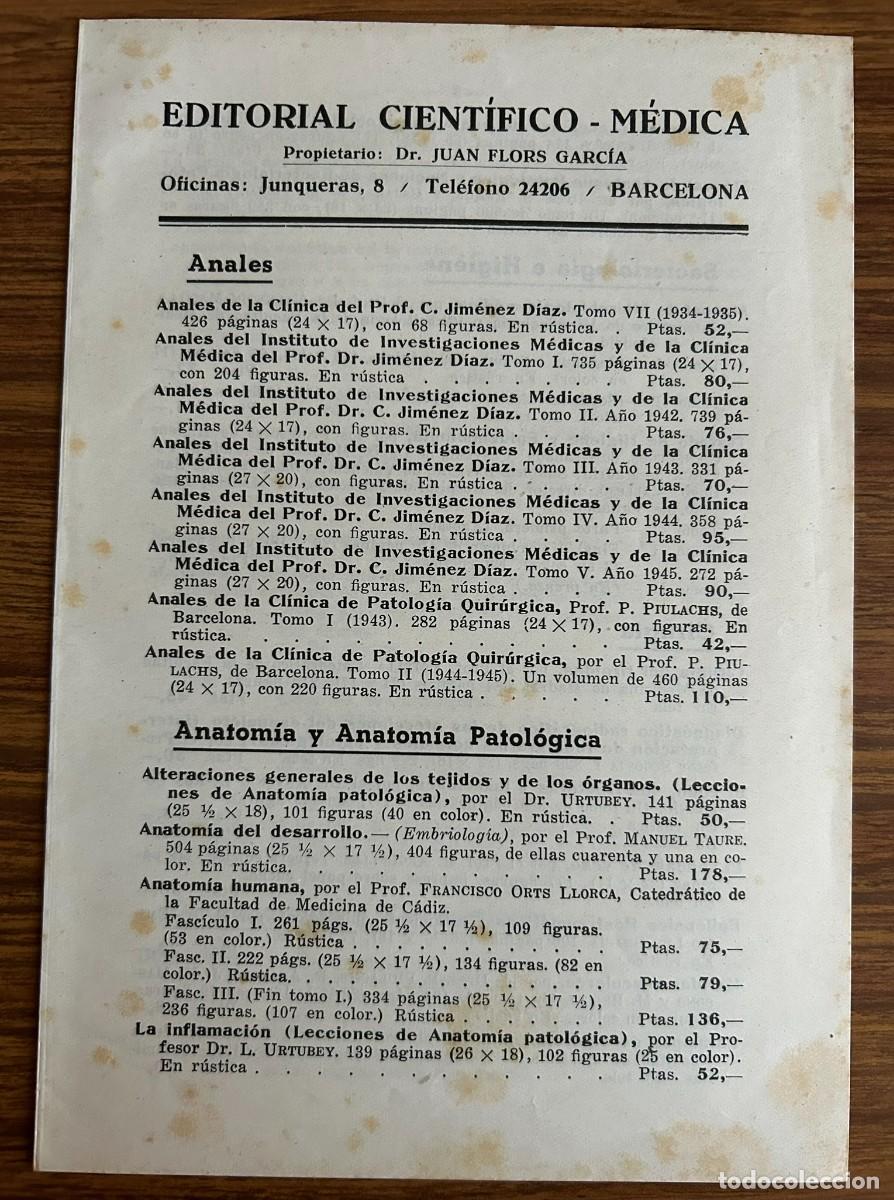 Cat&aacute;logos publicitarios: CAT&Aacute;LOGO DE PUBLICACIONES DE EDITORIAL CIENT&Iacute;FICO-M&Eacute;DICA - BARCELONA SEPTIEMBRE 1947