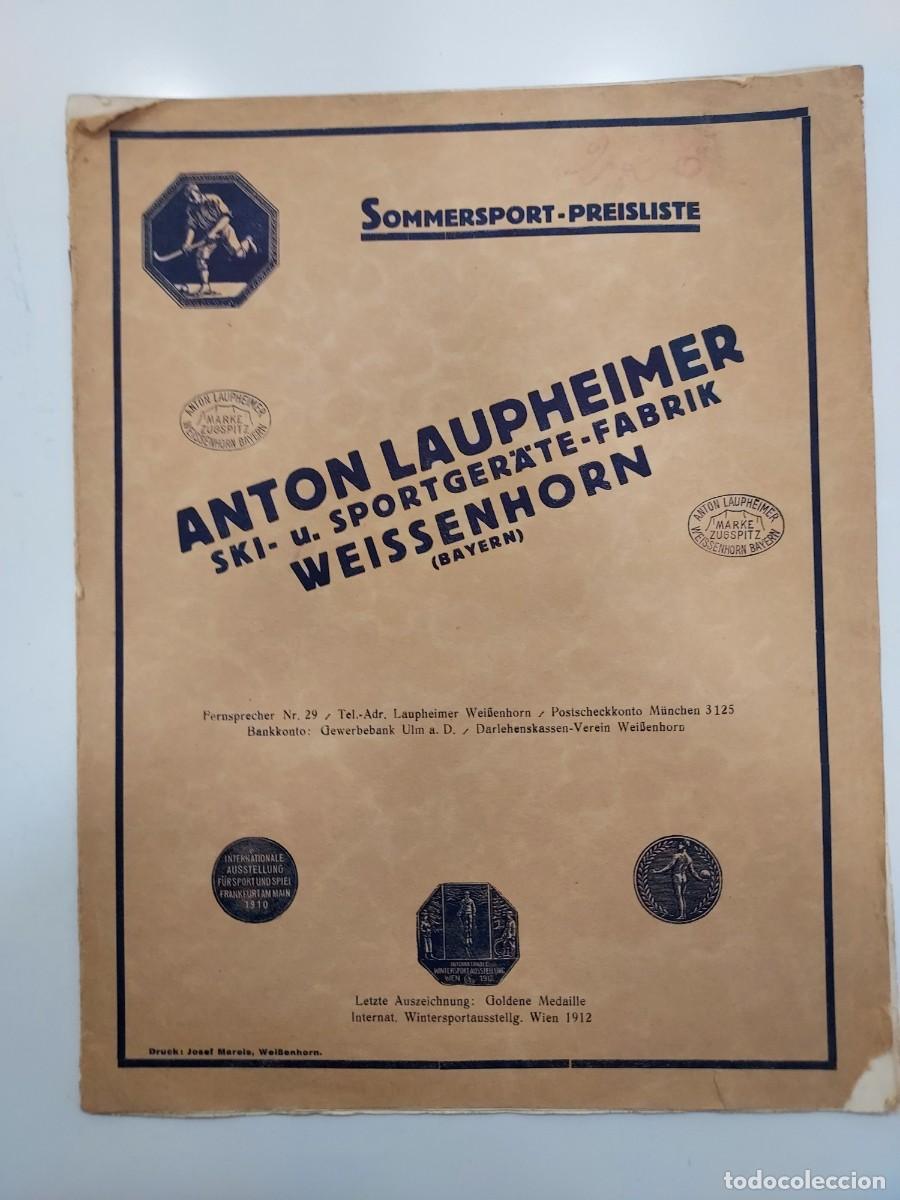 Cat&aacute;logos publicitarios: ANTON LAUPHEIMER SKI SPORTGERATE. FABRIK. WEISSENHORN (BAYERN) SOMMERSPORT. Cat&aacute;logo deportivo