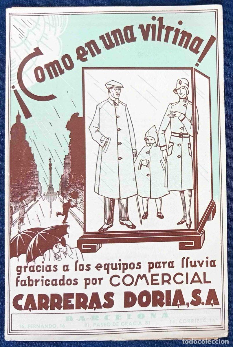 Cat&aacute;logos publicitarios: CATALOGO COMERCIAL CARRERAS DORIA. IMPERMEABLES ALAS. BASRCELONA