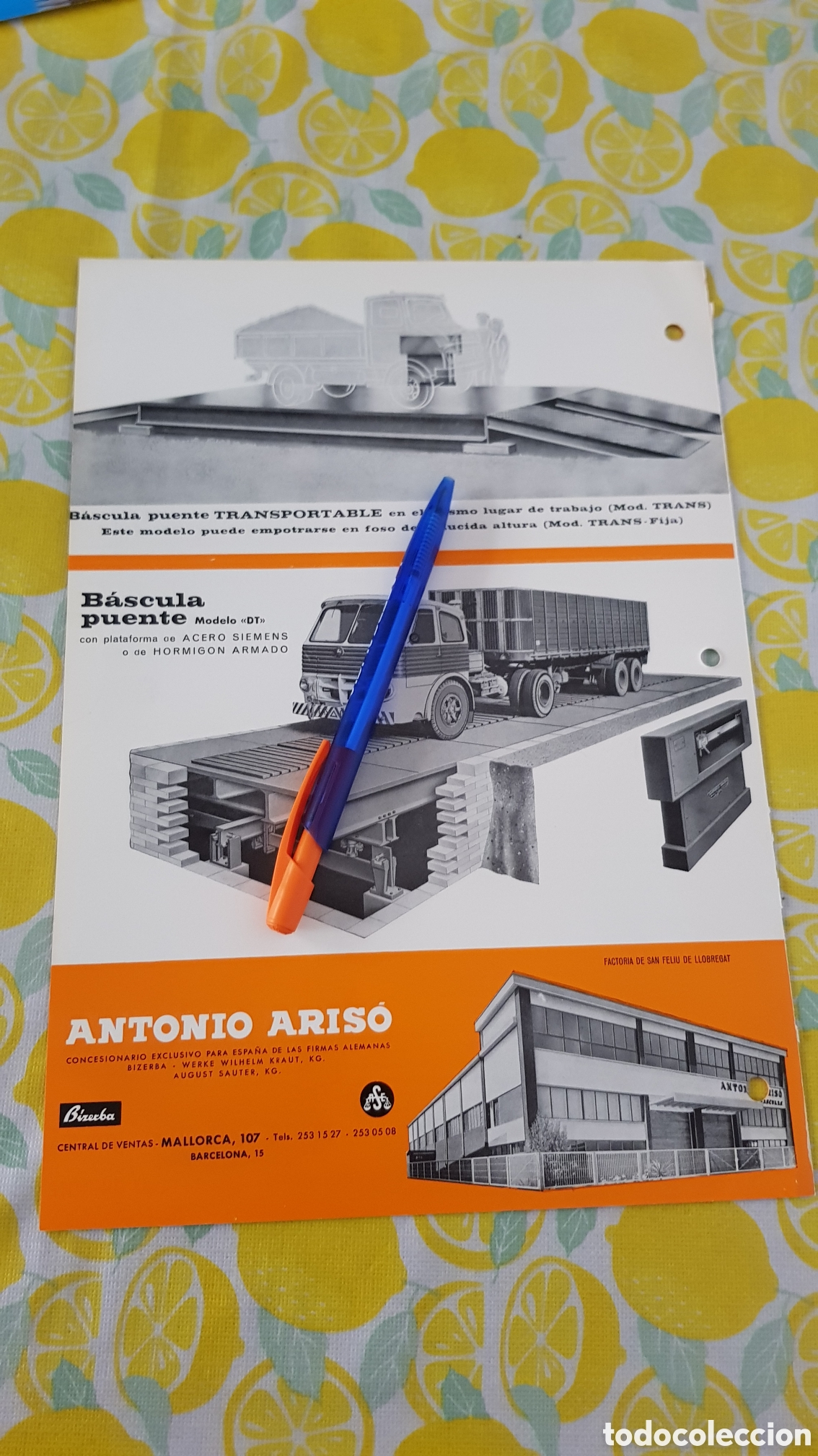 Cat&aacute;logos publicitarios: B&aacute;sculas industriales Bizerba Antonio Ariso