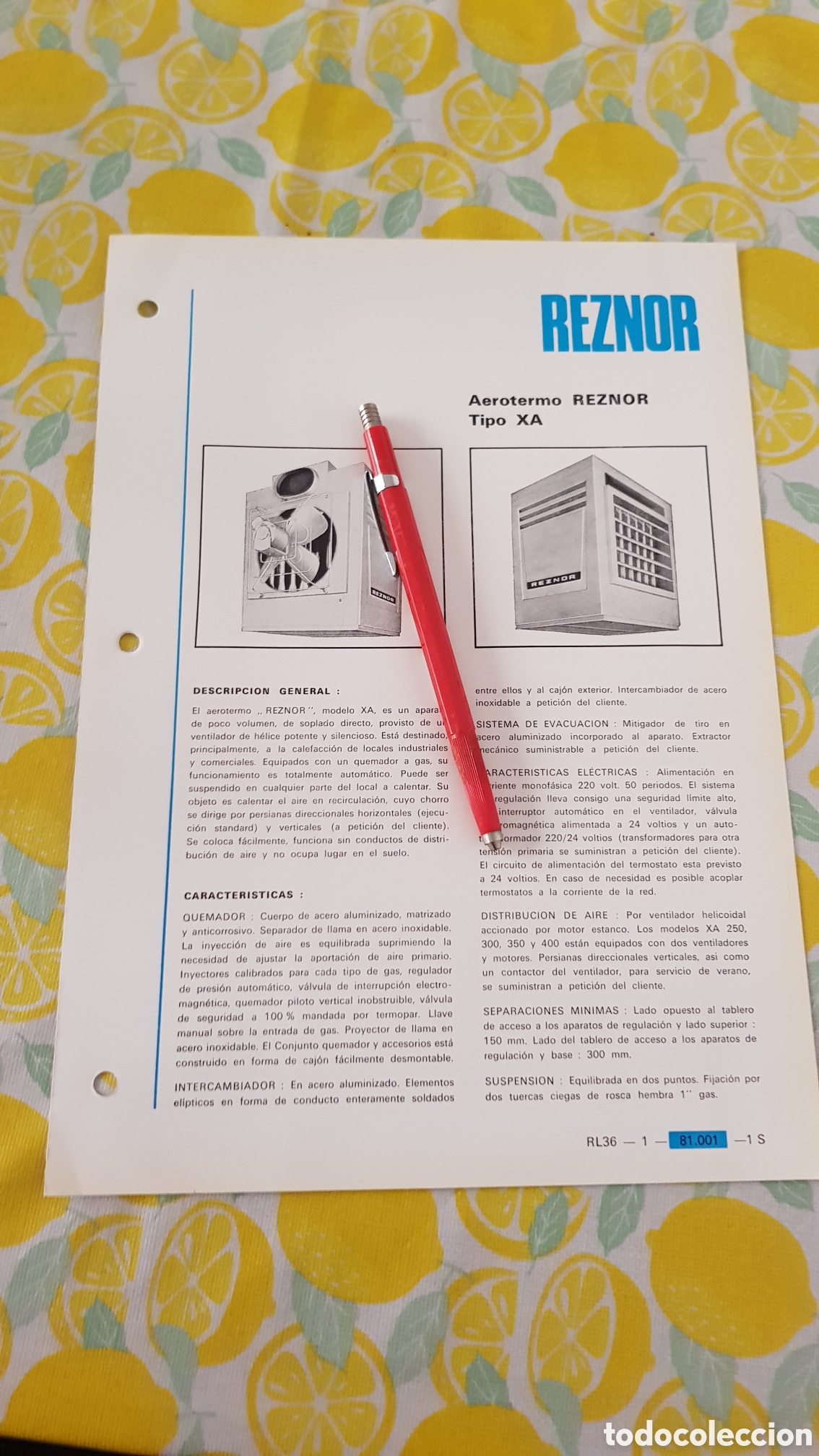 Cat&aacute;logos publicitarios: Aerotermo Reznor BAIAR - Foto 1