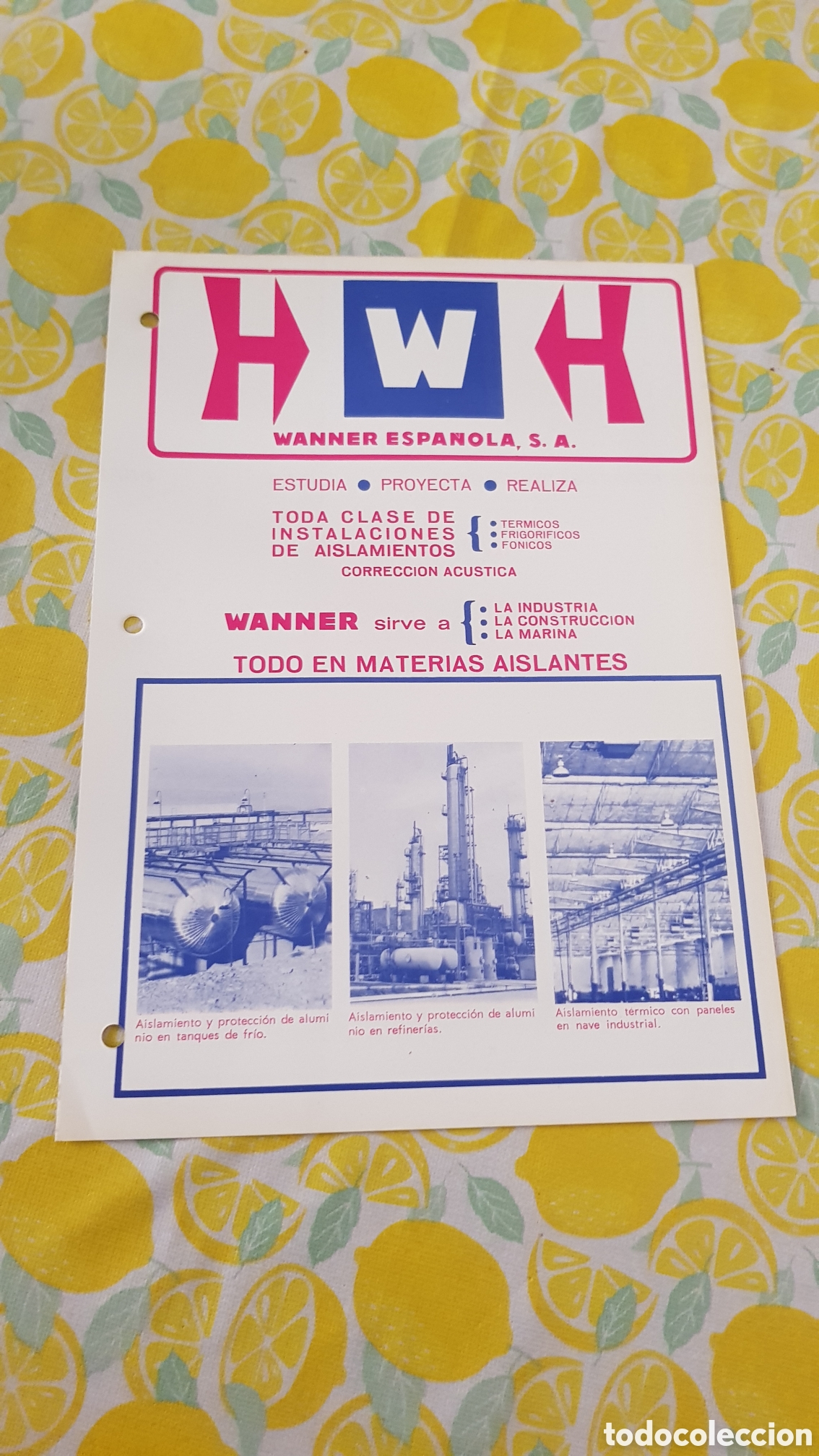 Cat&aacute;logos publicitarios: WANNER ESPA&Ntilde;OLA S.A AISLAMIENTOS
