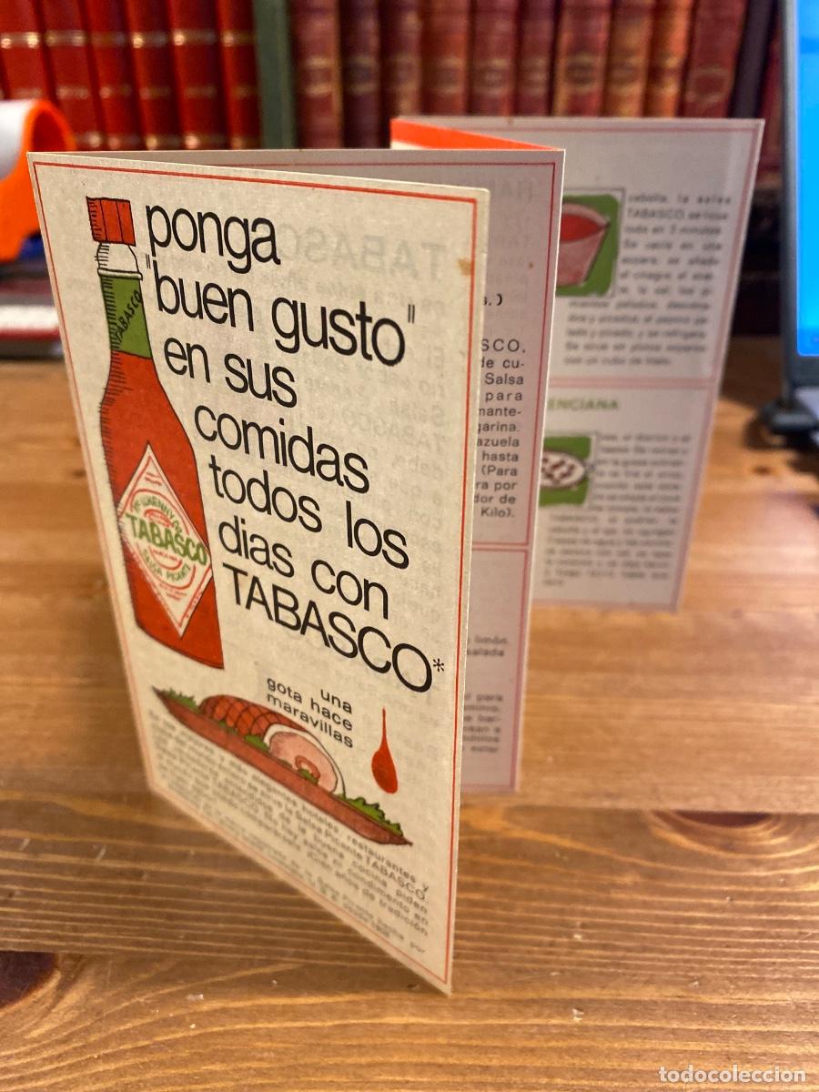 Cat&aacute;logos publicitarios: Publicidad de Tabasco a&ntilde;os 60. DESPLEGABLE