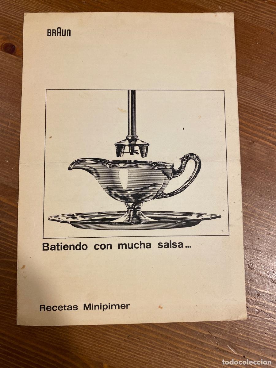 Cat&aacute;logos publicitarios: PUBLICIDAD BRAUN RECETAS MINIPIMER. BATIENDO CON MUCHA SALSA