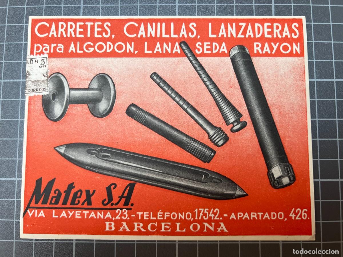 Cat&aacute;logos publicitarios: Barcelona. Matex S.A. Carretes, Canillas, Lanzaderas para Algod&oacute;n, Lana, Seda, Ray&oacute;n. tc1437