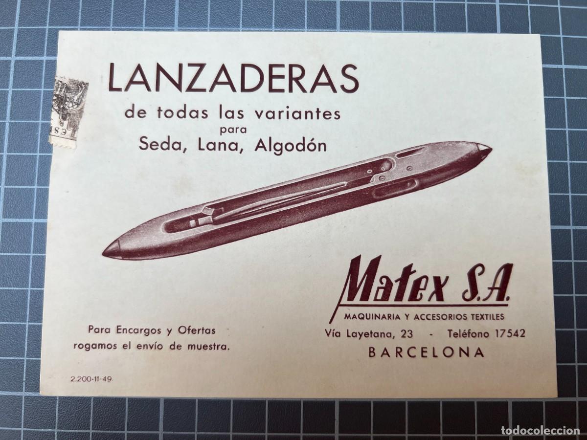Cat&aacute;logos publicitarios: Barcelona. Matex S.A. Lanzaderas para Seda, Lana, Algod&oacute;n. tc1442