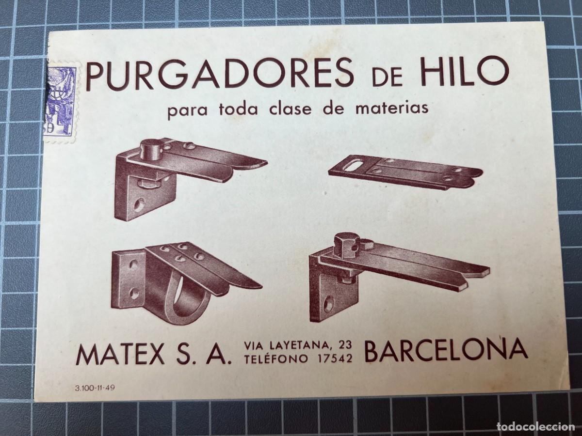 Cat&aacute;logos publicitarios: Barcelona. Matex S.A. Purgadores de Hilo. tc1445