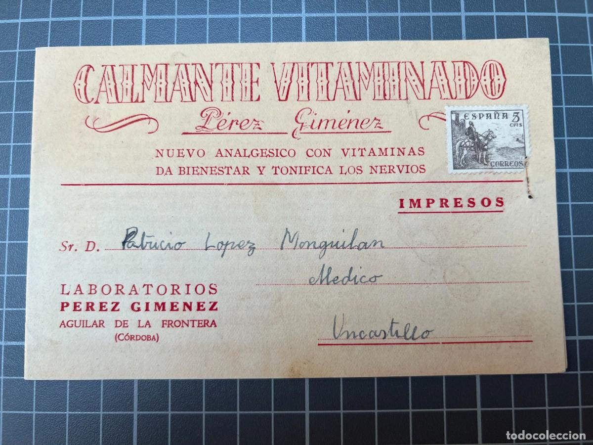 Cat&aacute;logos publicitarios: C&oacute;rdoba, Aguilar de la Frontera. Calmante Vitaminado P&eacute;rez Gim&eacute;nez. tc1454