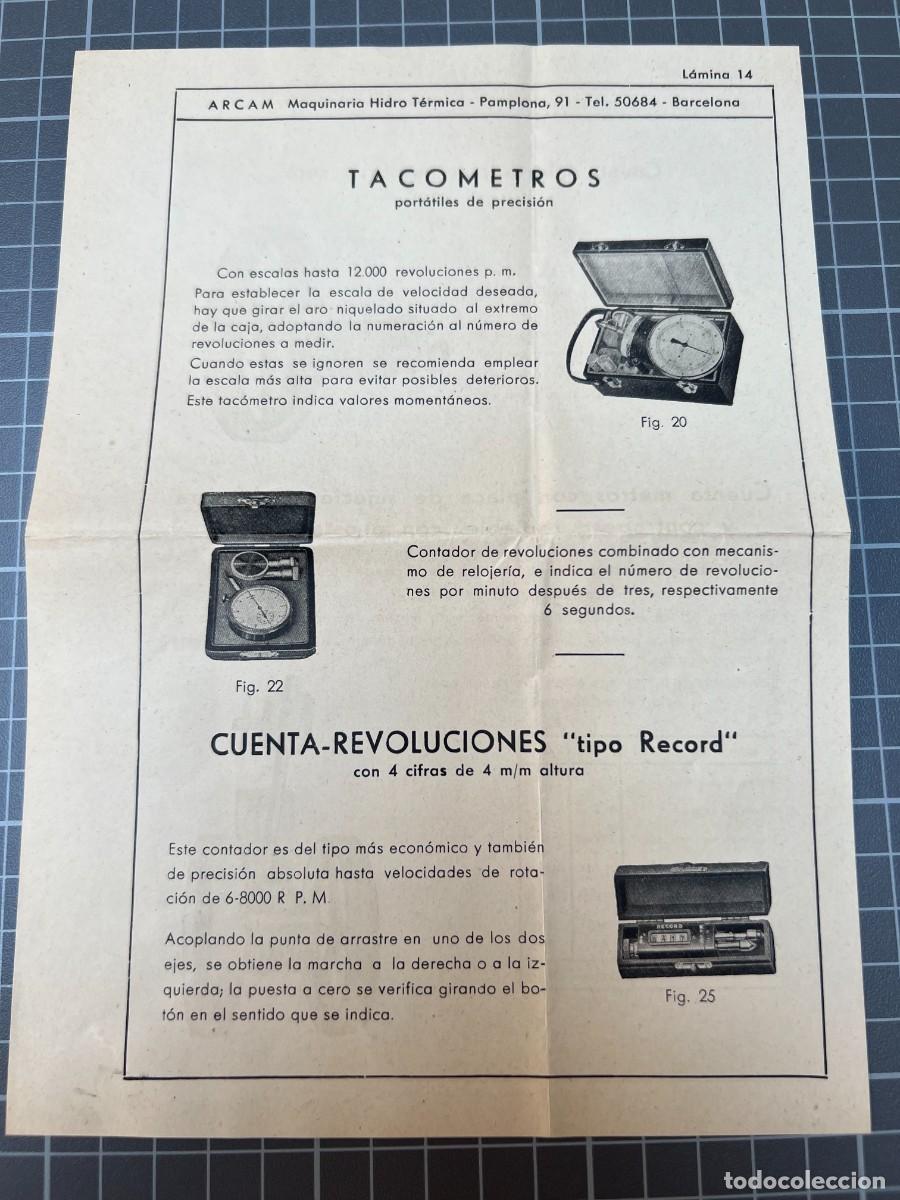 Cat&aacute;logos publicitarios: Barcelona. ARCAM Tac&oacute;metros. tc1459