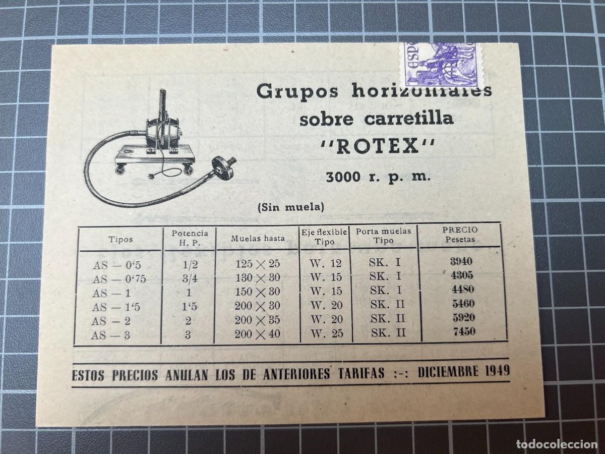 Werbekataloge: Tarragona. An&oacute;nima. Grupos horizontales sobre carretilla &rdquo;ROTEX&rdquo;. tc1470