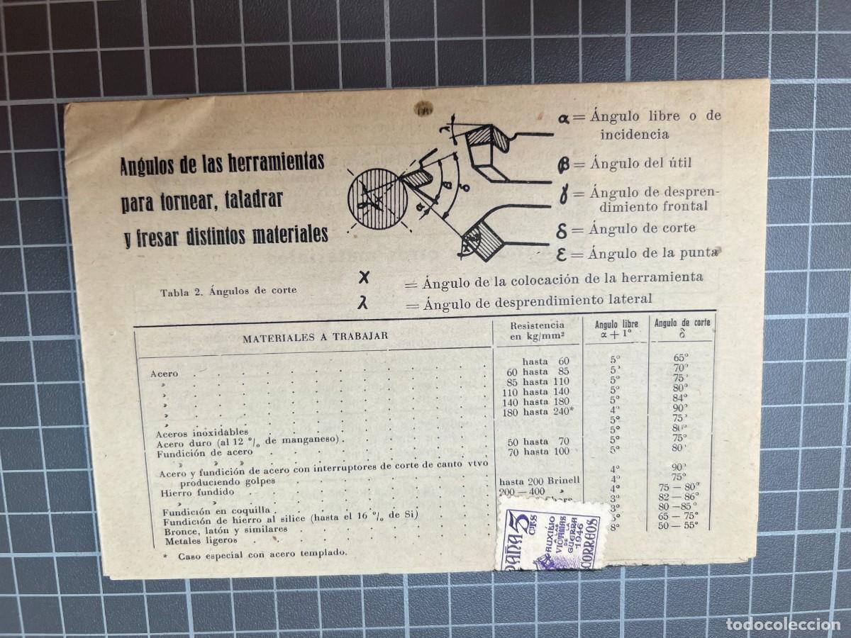 Advertising Catalogs: Tarragona. An&oacute;nima. &Aacute;ngulos de las herramientas para tornear, taladrar y fresar. tc1473