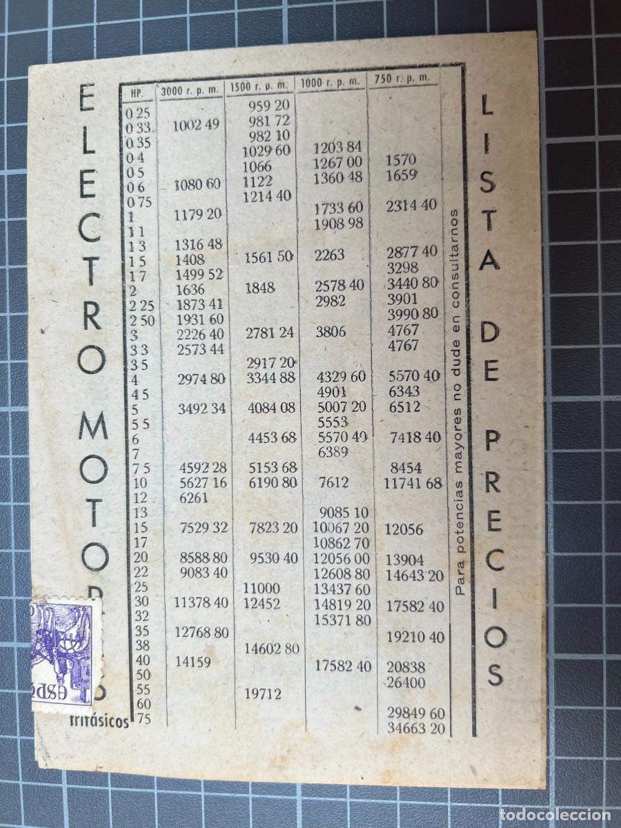 Advertising Catalogs: Tarragona. An&oacute;nima. Lista de precios Electro Motores. tc1475
