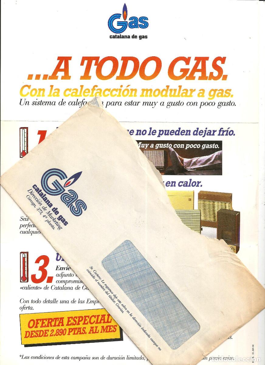Cat&aacute;logos publicitarios: CATALANA DE GAS (BARCELONA) - PUBLICIDAD ...A TODO GAS, CON CALEFACCI&Oacute;N MODULAR A GAS
