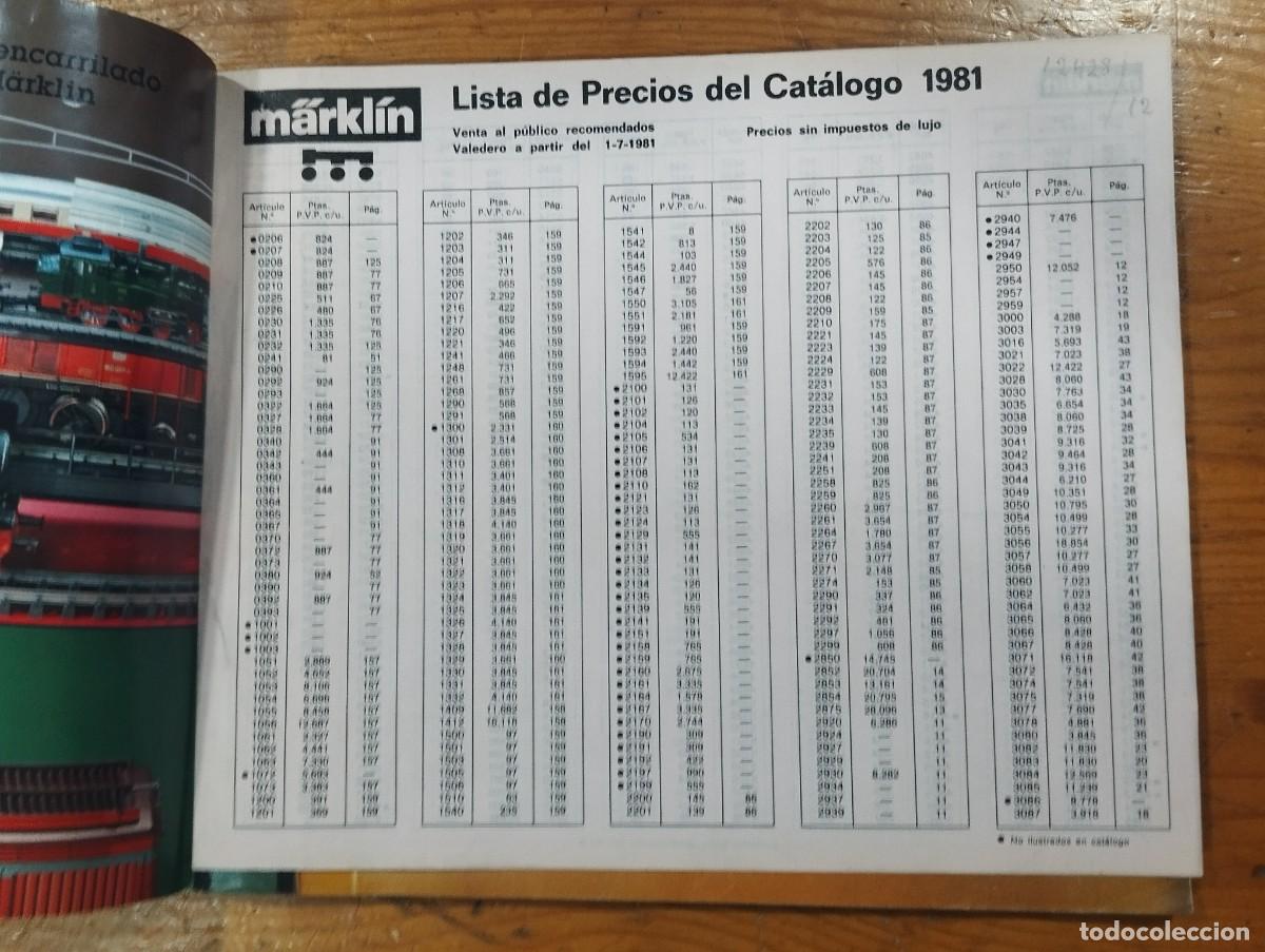 Cat&aacute;logos publicitarios: CAT&Aacute;LOGO MARKLIN Y LISTA DE PRECIOS 1981. - Foto 2