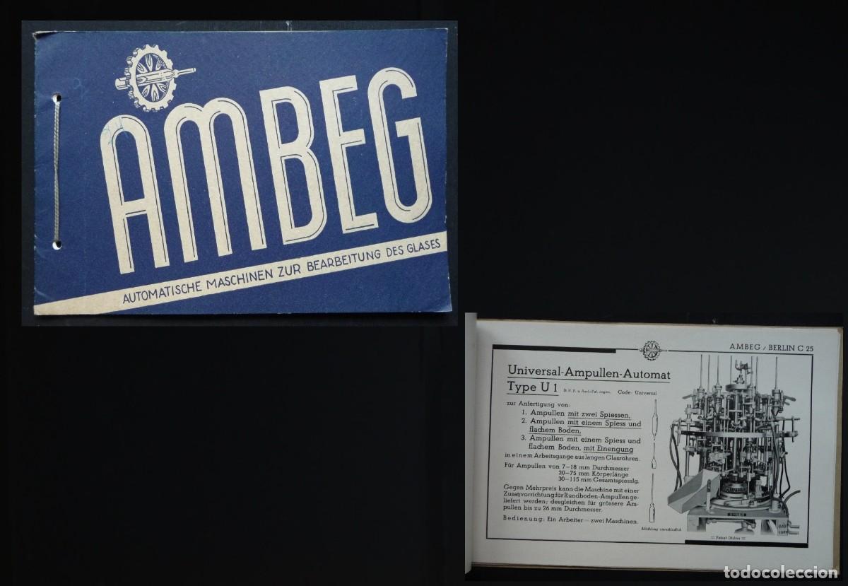 Cat&aacute;logos publicit&aacute;rios: CATALOGO AMBEG. MAQUINAS AUTIMATICAS PARA EL PROCESAMIENTO DEL VIDRIO.