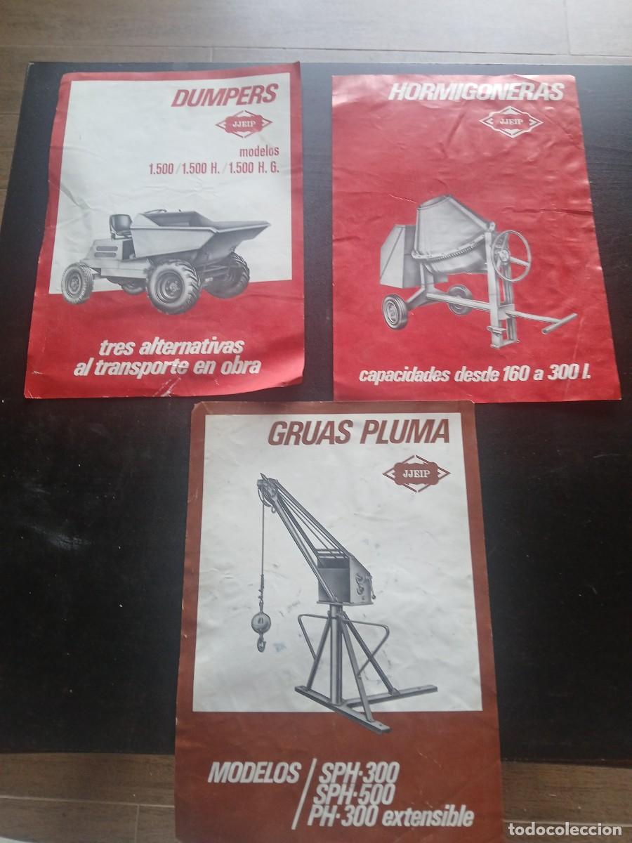 Cat&aacute;logos publicitarios: Antiguo catalogo de maquinaria dumpers,hormigoneras,gr&uacute;as pluma ulma o&ntilde;ate 5 &euro; unidad