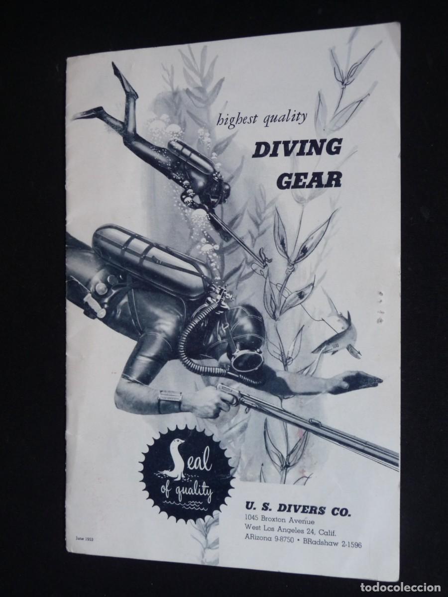 Cat&aacute;logos publicitarios: CATALOGO SUBMARINISMO. EQUIPO DE BUCEO. A&Ntilde;O 1953. U.S. DIVERS CO.