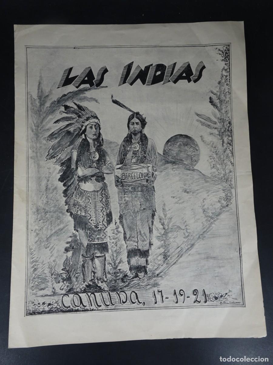 Werbekataloge: ANTIGUA PUBLICIDAD ALMACENES &rdquo;LAS INDIAS&rdquo; BARCELONA, CON PARTITURA , VER FOTOS