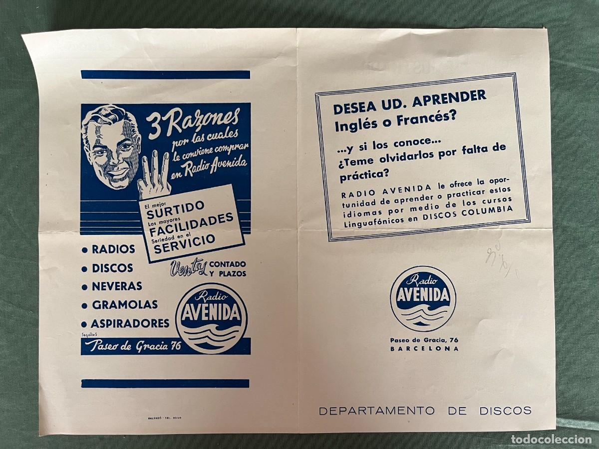 Cat&aacute;logos publicitarios: PUBLICIDAD RADIO AVENIDA BARCELONA - Cursos lingua f&oacute;nicos