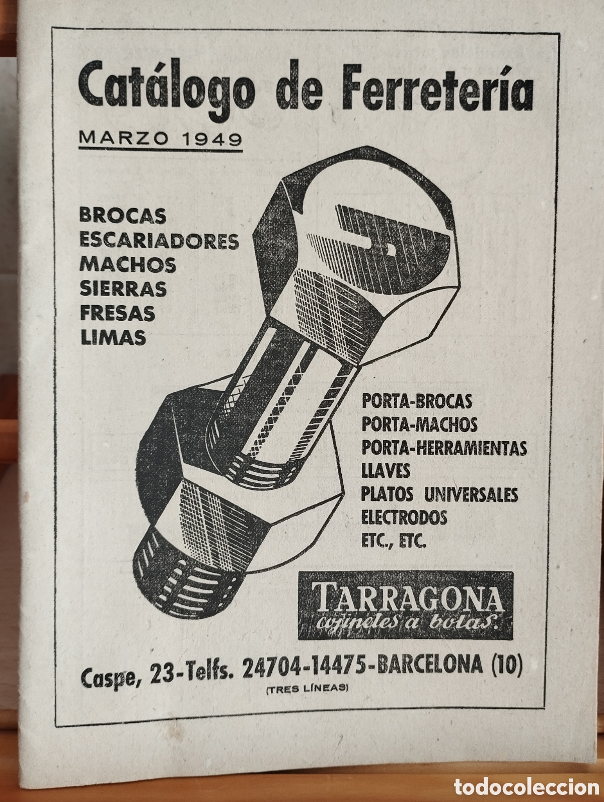 Cat&aacute;logos publicitarios: ANTIGUO CATALOGO FERRETER&Iacute;A 1949 BARCELONA