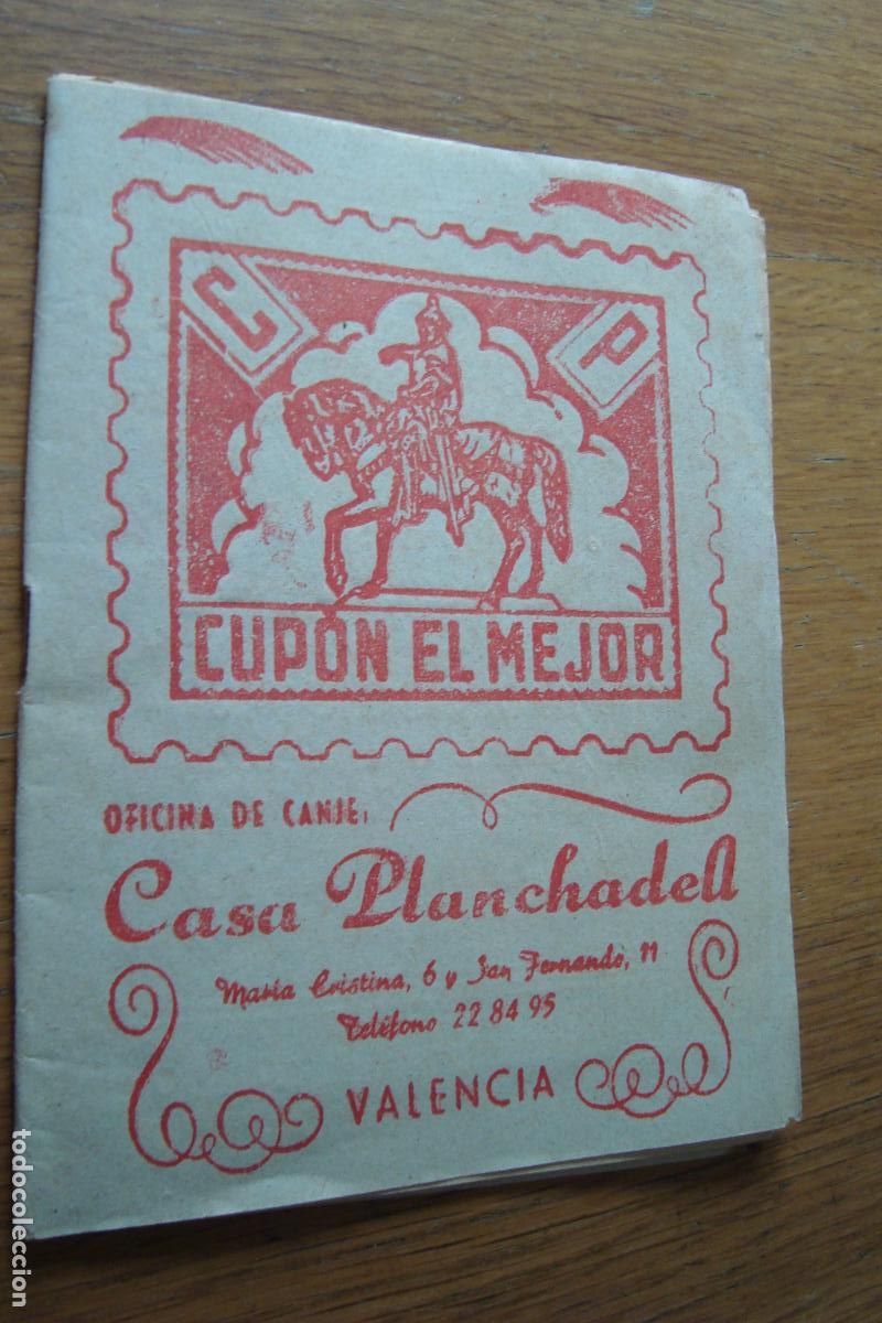 Cat&aacute;logos publicitarios: ANTIGUO LIBRITO CUPON EL MEJOR. CASA PLANCHADELL VALENCIA