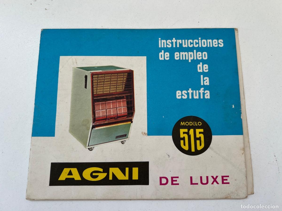 Cat&aacute;logos publicit&aacute;rios: CATALOGO PUBLICITARIO ESTUFA AGNI MOD 515 DE 1965