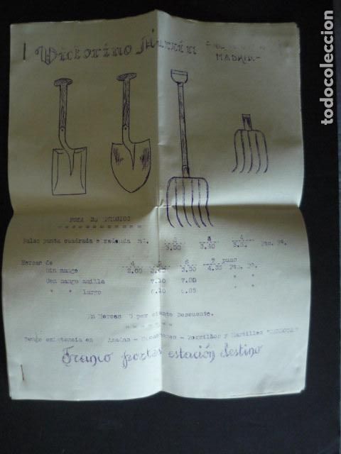 Cat&aacute;logos publicitarios: VICTORINO MARTIN MADRID CALLE EMBAJADORES 16 APEROS FERRETERIA CATALOGO 1930