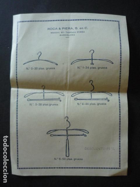 Cat&aacute;logos publicit&aacute;rios: BARCELONA PERCHAS ROCA & PIERA HOJA PUBLICITARIA A&Ntilde;OS 30