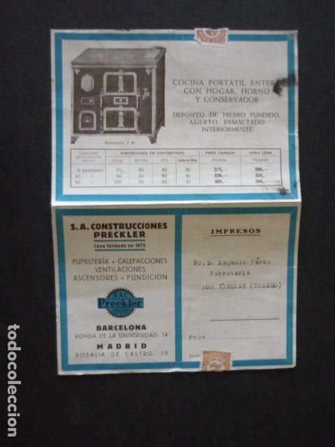 Cat&aacute;logos publicitarios: CONSTRUCCIONES PRECKLER BARCELONA TARIFA PRECIOS FUMISTERIA PUBLICIDAD COCINA PORTATIL