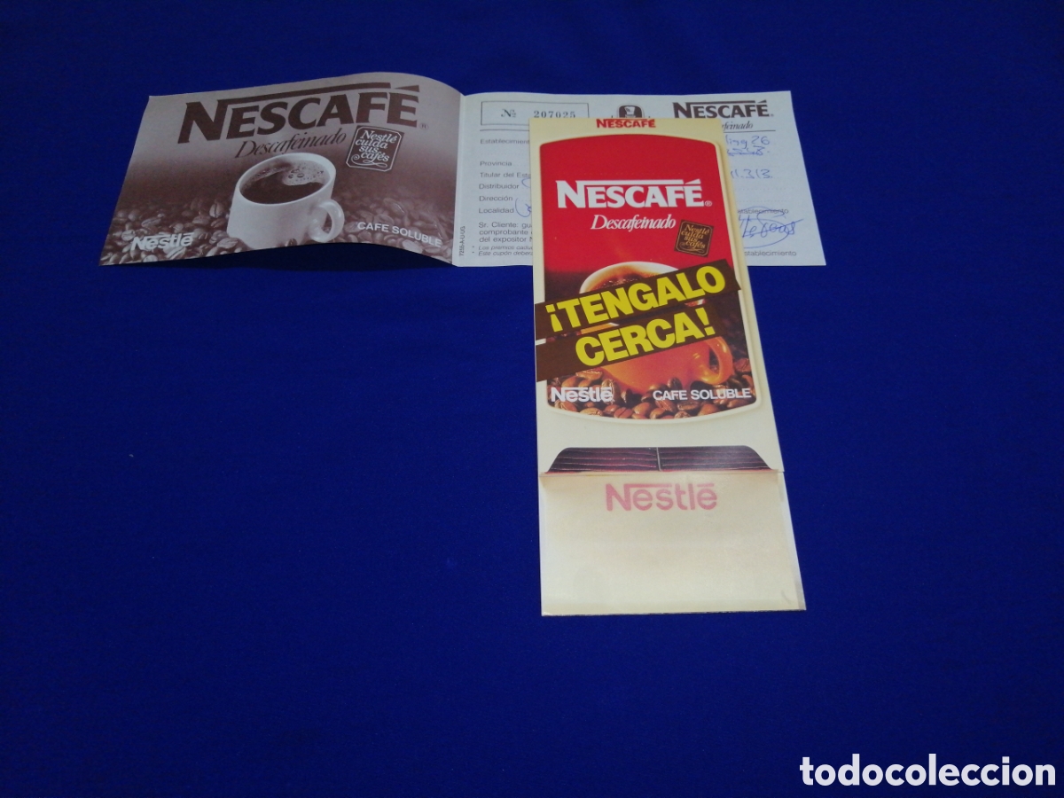 Cat&aacute;logos publicitarios: NESCAFE DESCAFEINADO SORTEO FOLLETO