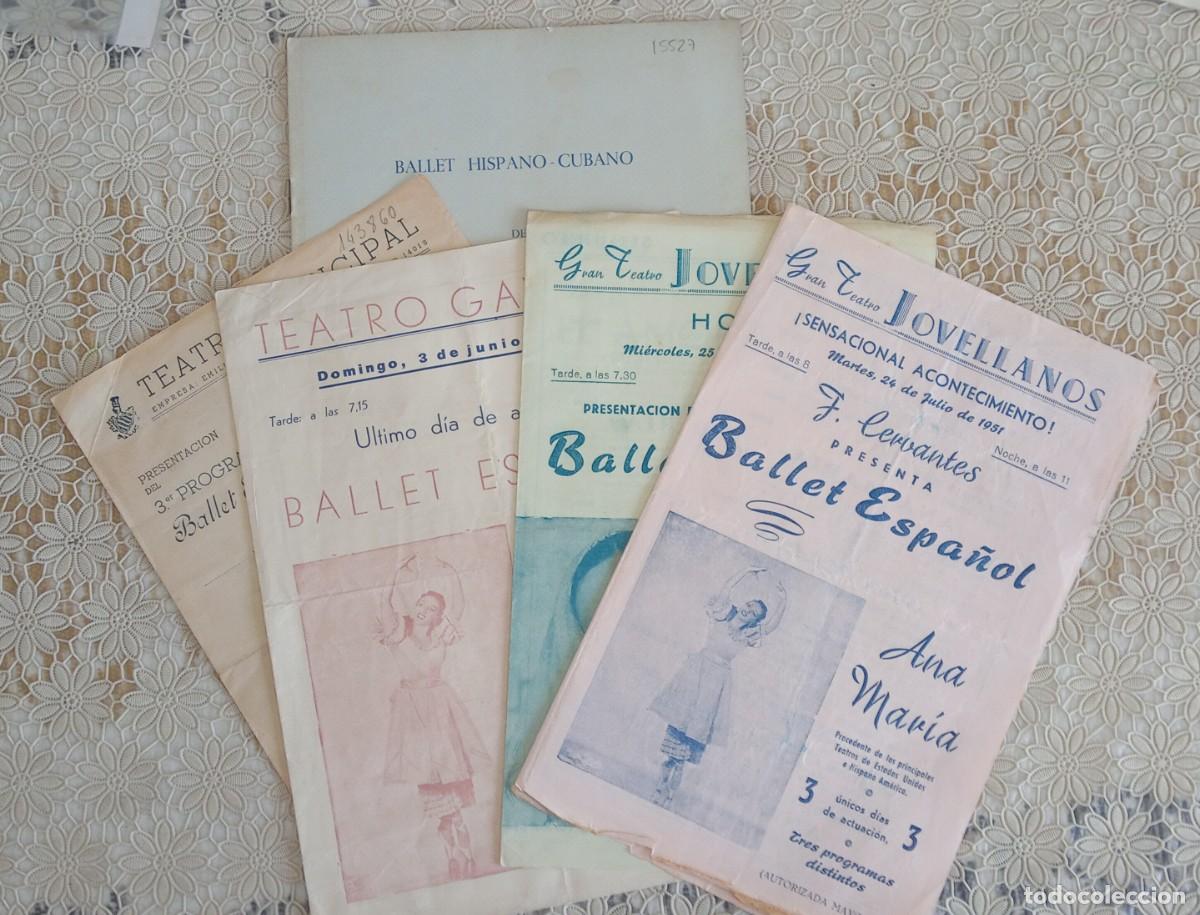 Cat&aacute;logos publicitarios: lote de programas de teatro ballet espa&ntilde;ol con decorados de Salvador Dal&iacute;