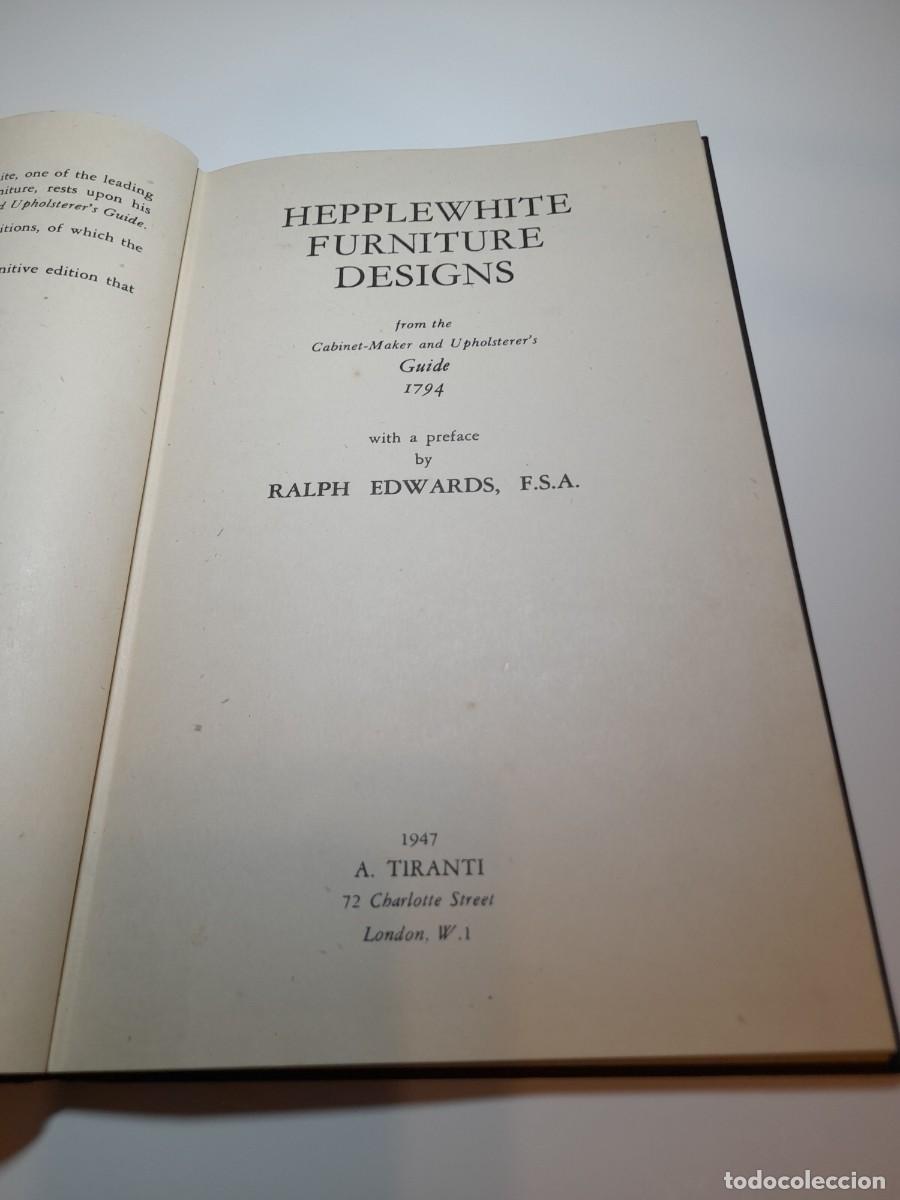 Cat&aacute;logos publicitarios: Libro Cat&aacute;logo MOBILIARIO S, XVIII HEPPLEWHITE FURNITURE DESINGS George Hepplewhite