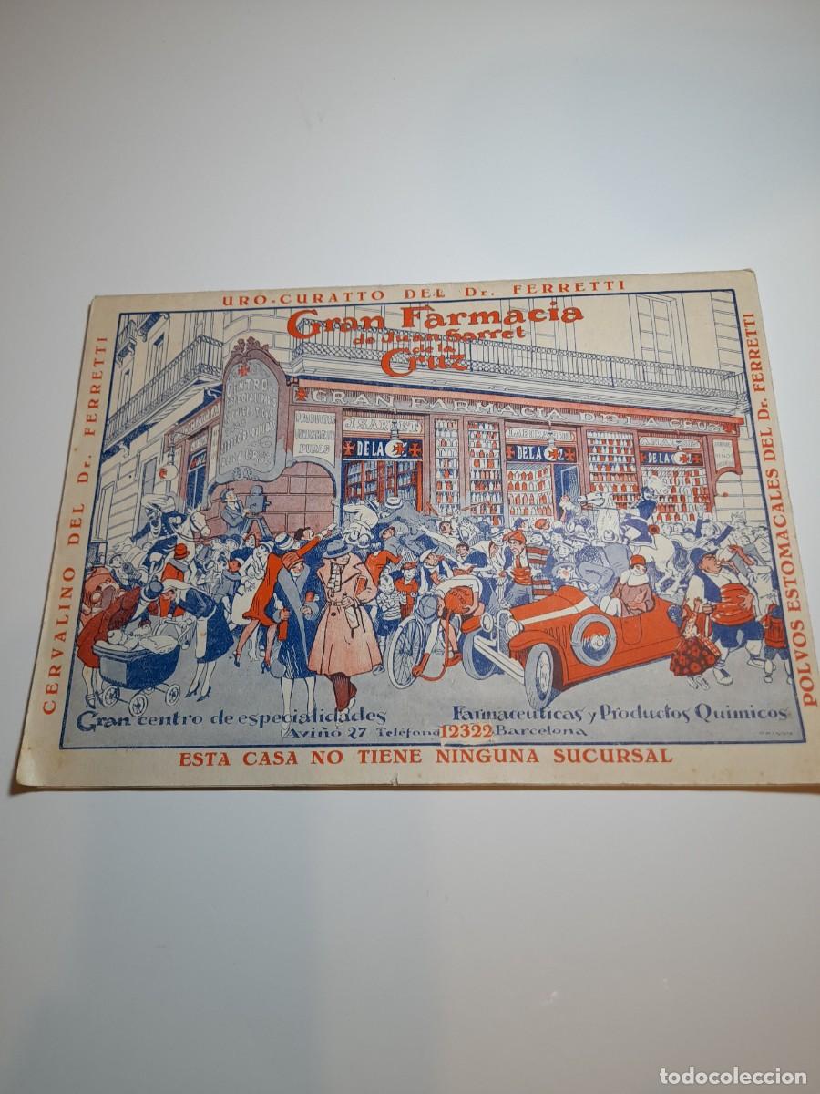 Cat&aacute;logos publicitarios: Cat&aacute;logo FARMACIA 1936 Gran Farmacia de la Cruz de Juan Sarret. Contraportada Opisso