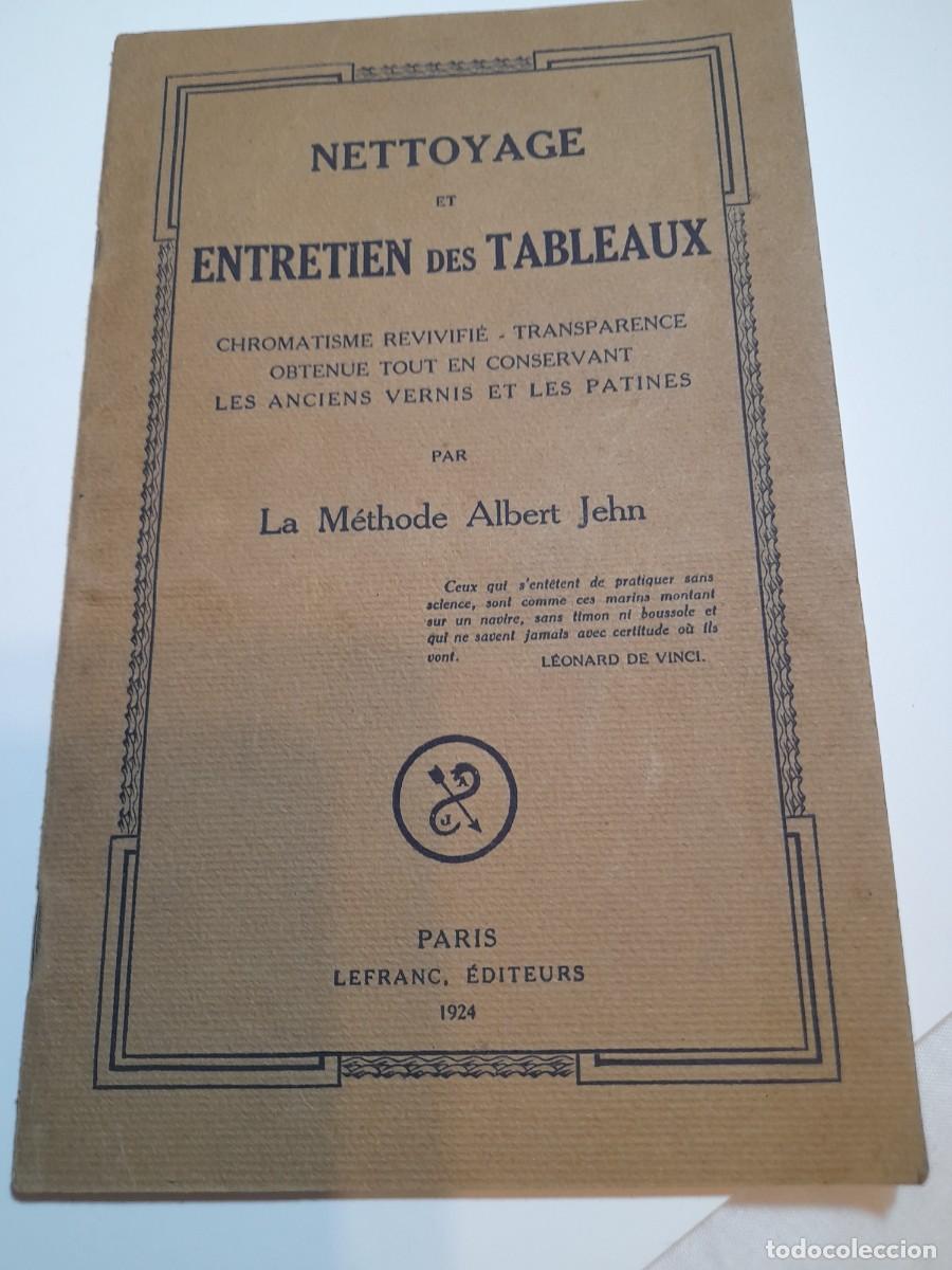 Cat&aacute;logos publicitarios: Manual restauraci&oacute;n de Pinturas en franc&eacute;s &rdquo;NETTOYAGE ET ENTRETIEN DES TABLEAUX&rdquo;