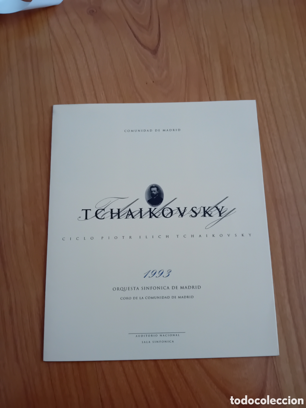 Cat&aacute;logos publicitarios: TRIPTICO GRAN FORMATO TCHAIKOVSKY. ORQUESTA SINFONICA MADRID. 1993. DISE&Ntilde;O PEREZ ENCISO