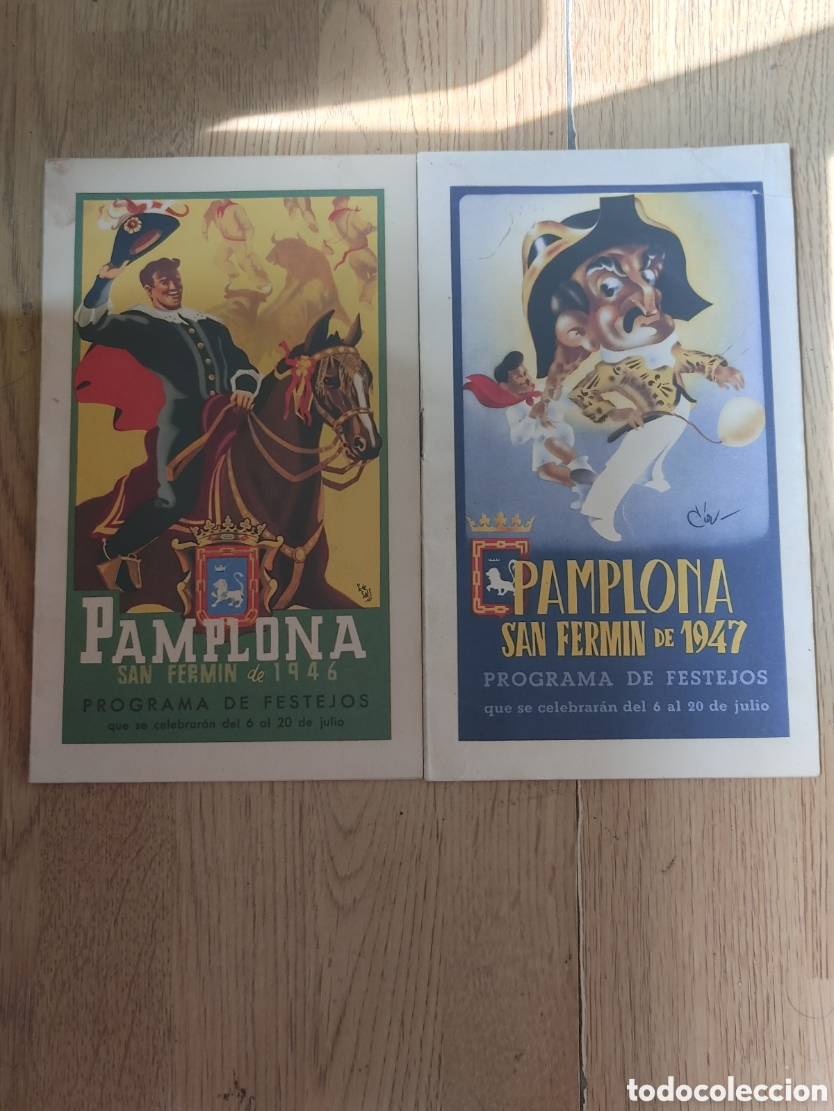 Cat&aacute;logos publicitarios: Dos programas de festejos de San Fermin. 1946 y 1947.