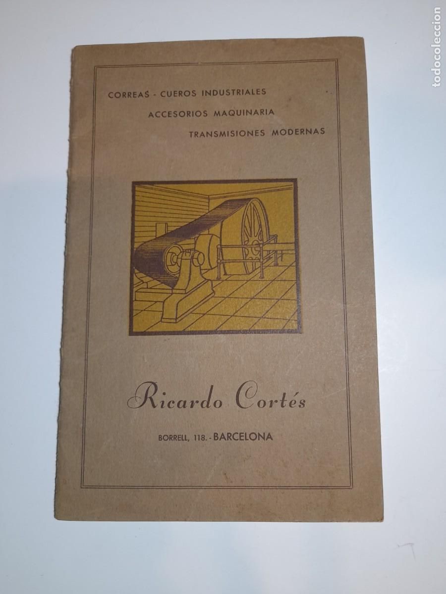 Cat&aacute;logos publicitarios: Cat&aacute;logo RICARDO CORTES BARCELONA Correas, Cueros, Accesorios, Transmisiones modernas