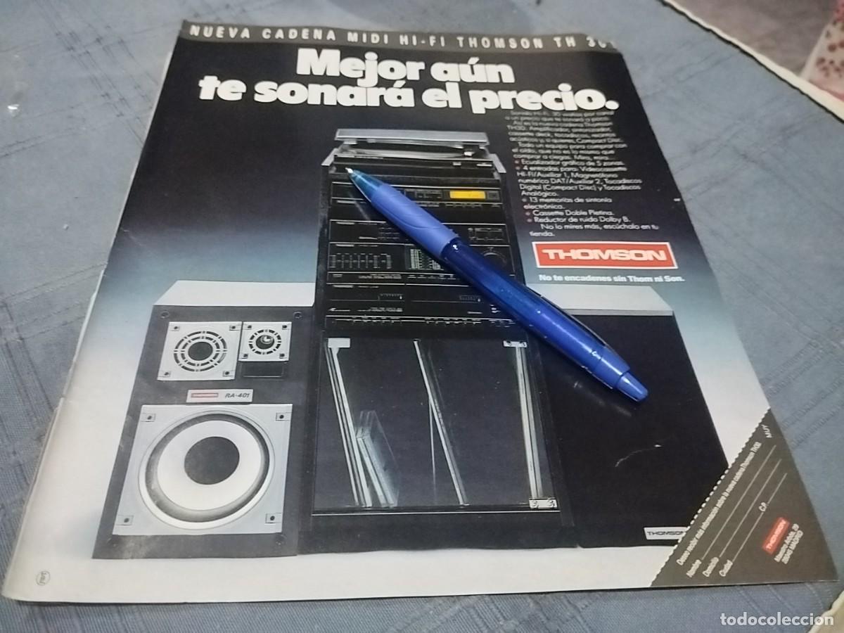 Cat&aacute;logos publicitarios: CADENA M&Uacute;SICA HIFI THOMSON TH 30 ANUNCIO PUBLICIDAD REVISTA 1989 BONITO PARA ENMARCAR
