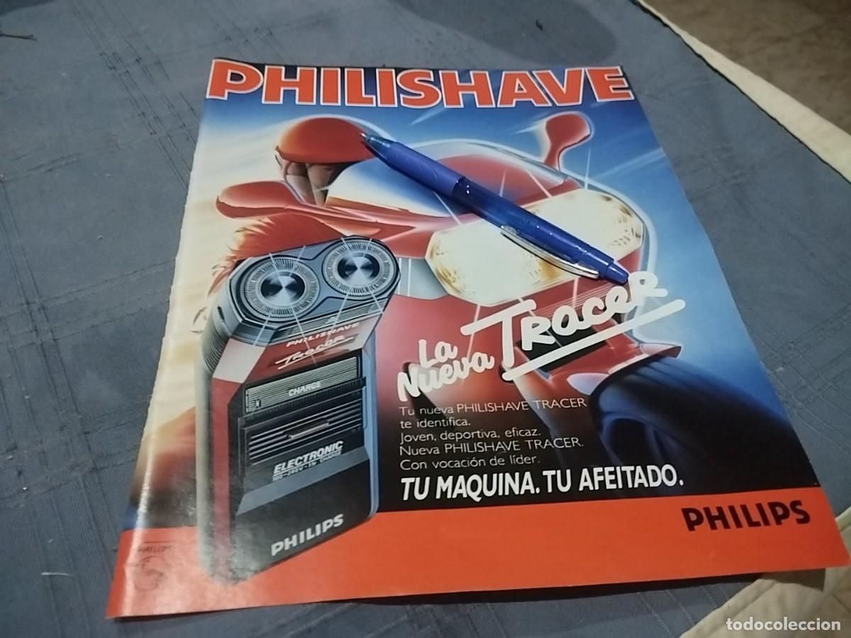Cat&aacute;logos publicitarios: PHILISHAVE TRICER PHILIPS MAQUINA AFEITAR ANUNCIO PUBLICIDAD REVISTA 1989 BONITO PARA ENMARCAR
