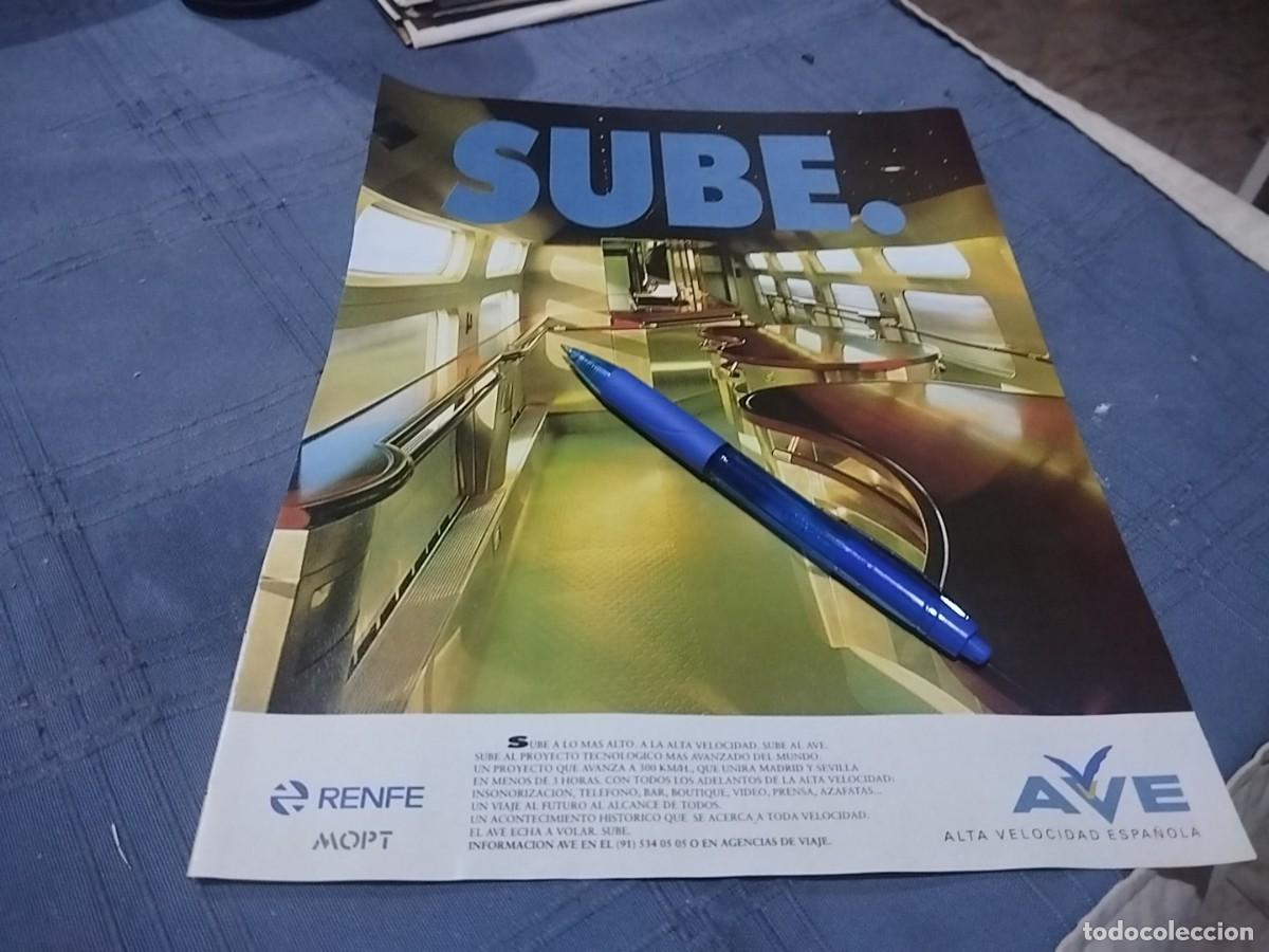 Cat&aacute;logos publicitarios: RENFE AVE ANUNCIO PUBLICIDAD REVISTA 1992 BONITO PARA ENMARCAR