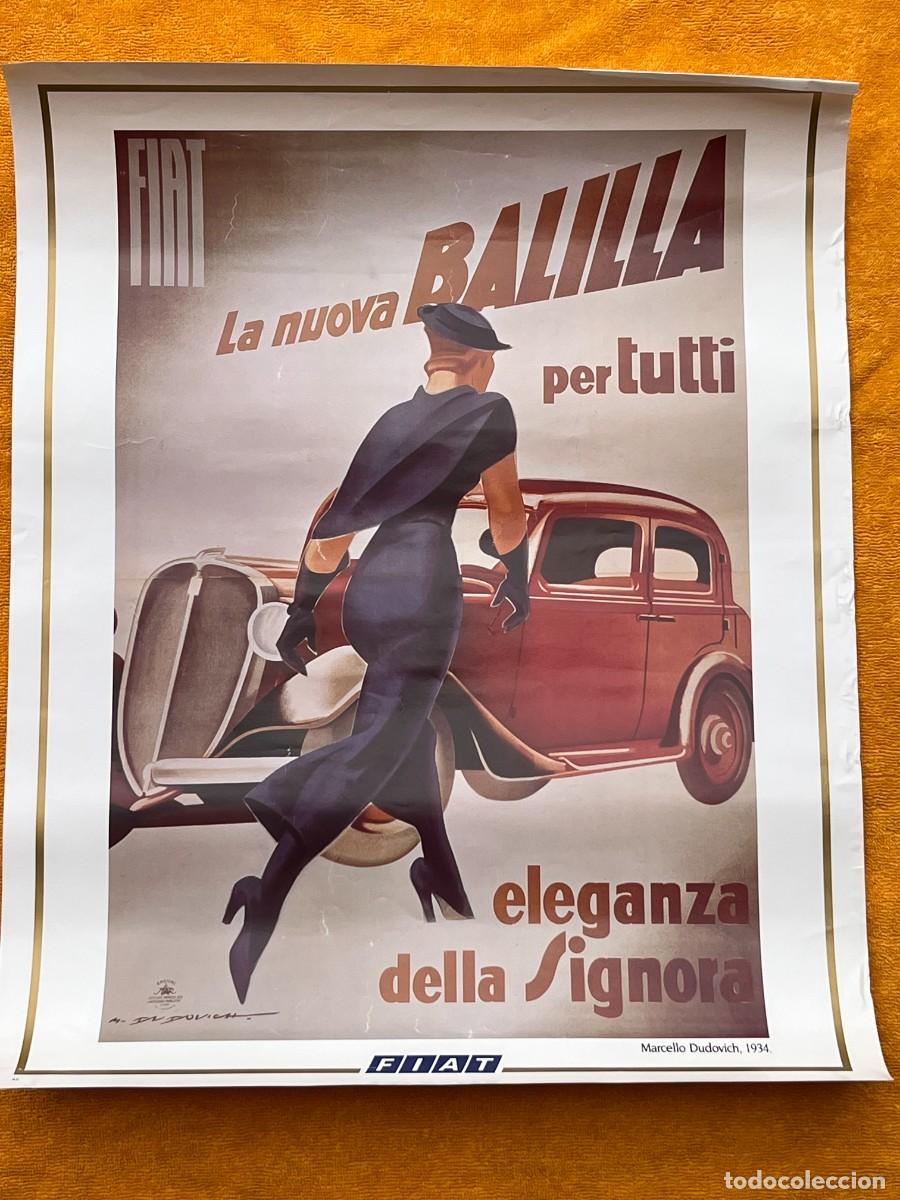 Cat&aacute;logos publicitarios: Laminas coches antiguos FIAT - 8 laminas
