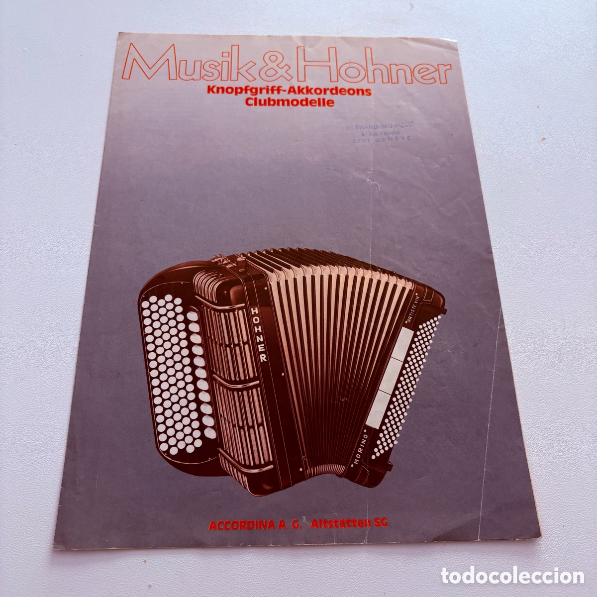 Cat&aacute;logos publicitarios: Cat&aacute;logo de 1978 acorde&oacute;n hohner morino victoria norma iv riviera morino piccolo King