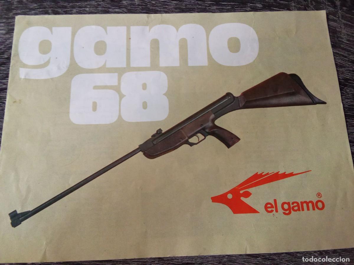 Cat&aacute;logos publicitarios: Folleto con instrucciones escopeta carabina Gamo 68 armas 1978