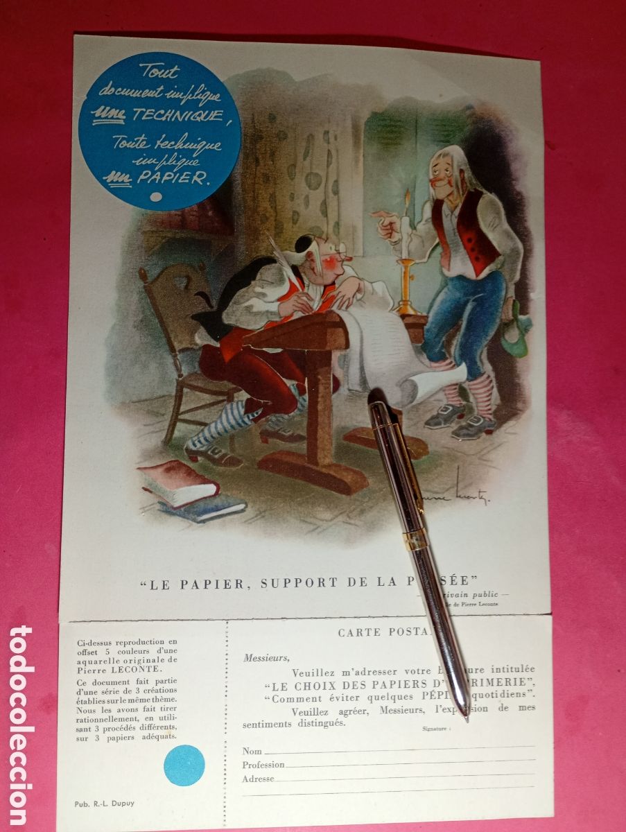 Cat&aacute;logos publicitarios: vintage publicidad papereries aussedat ''le papier suport de la pens&euml;e''
